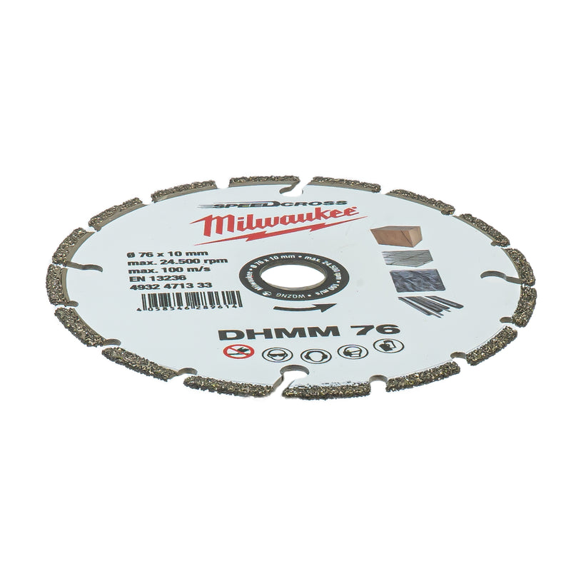 Diamanttrennscheibe DHMM Ø 76 x 10 mm für universellen Einsatz (Multi Material Trennscheibe, Speed Cross)