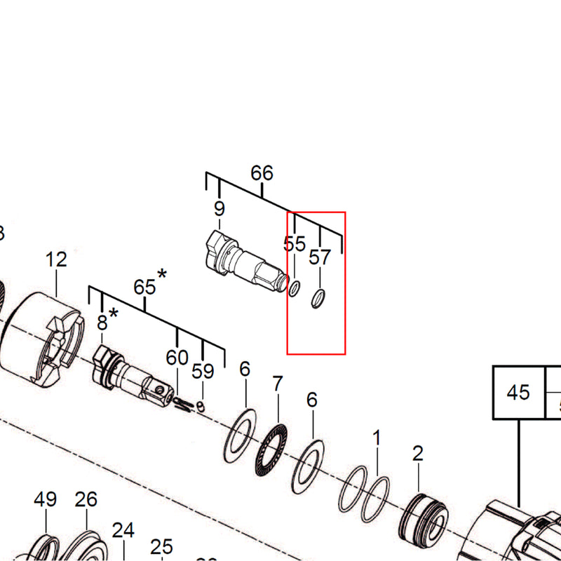 Sprengring für viele Akku-Schlagschrauber M12 / M18 / HD18 auch AEG BSS und Ryobi RIW