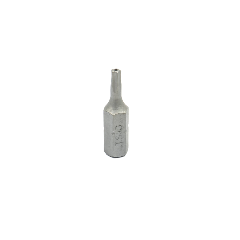Bits für Innen-TX-Schrauben mit stirnseitiger Bohrung 1/4" Antrieb, TS10 - TS40, Länge 25 mm