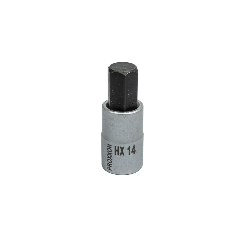1/2" Innensechskant-Einsatz (HX 5 mm - HX 19 mm wählbar, Länge: 55 mm, Sockel aus CrV-Stahl)