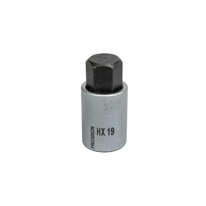1/2" Innensechskant-Einsatz (HX 5 mm - HX 19 mm wählbar, Länge: 55 mm, Sockel aus CrV-Stahl)