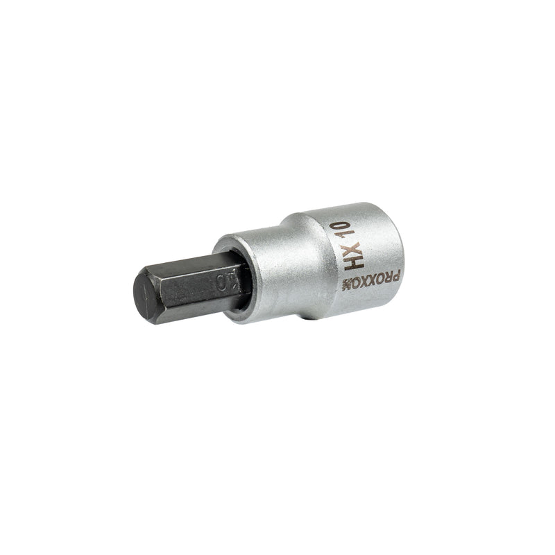 1/2" Innensechskant-Einsatz (HX 5 mm - HX 19 mm wählbar, Länge: 55 mm, Sockel aus CrV-Stahl)