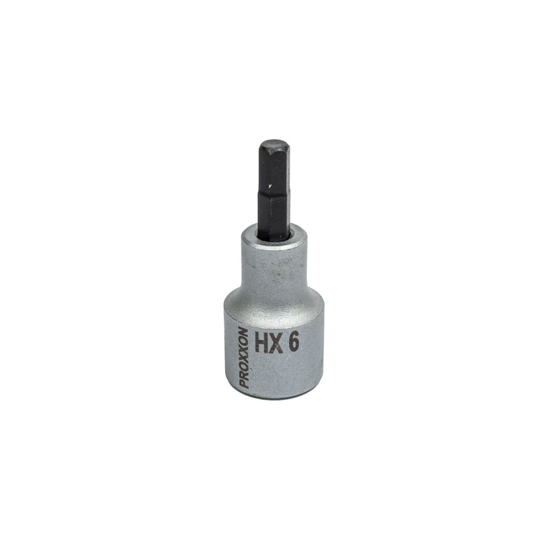 1/2" Innensechskant-Einsatz (HX 5 mm - HX 19 mm wählbar, Länge: 55 mm, Sockel aus CrV-Stahl)