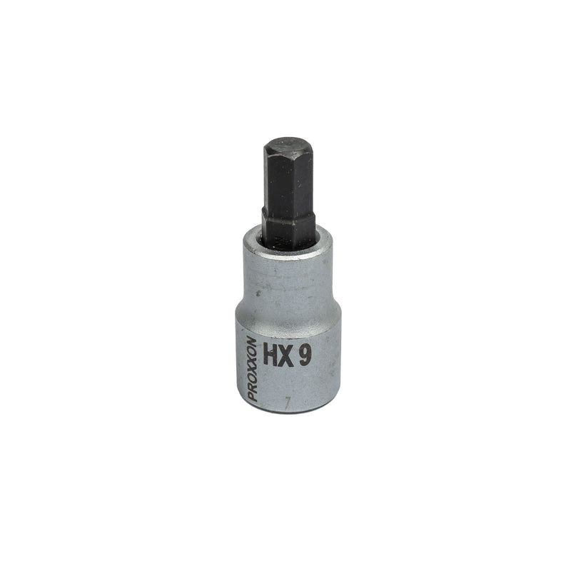 1/2" Innensechskant-Einsatz (HX 5 mm - HX 19 mm wählbar, Länge: 55 mm, Sockel aus CrV-Stahl)