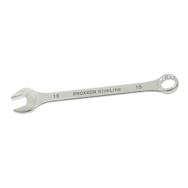 Ring-Maulschlüssel SlimLine (Schlüsselweite: 5,5 - 41 mm wählbar, Hergestellt aus CrV-Stahl, 15° abgewinkelter Kopf)
