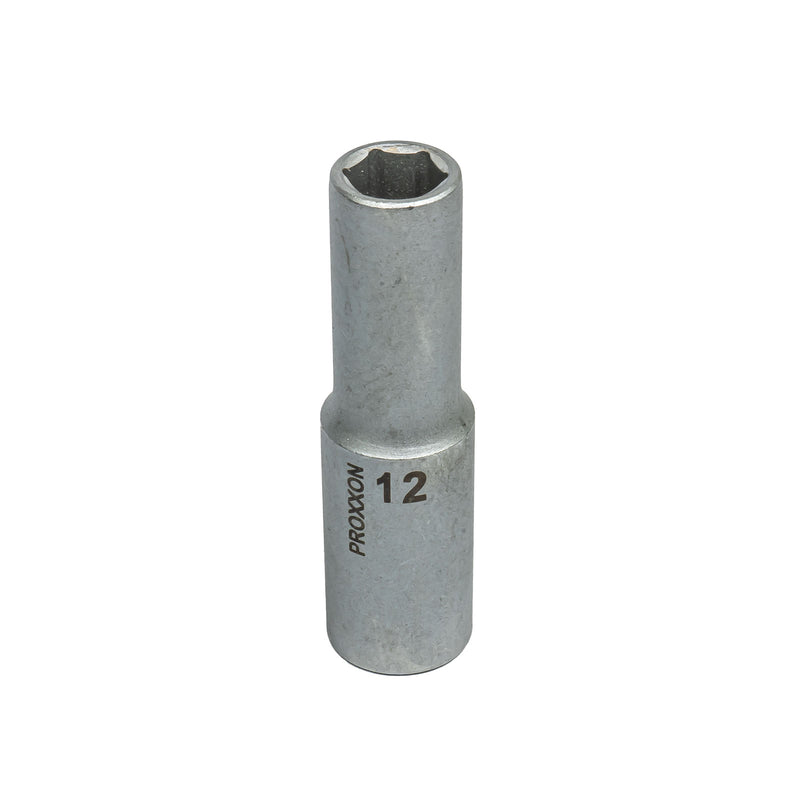1/2" Tiefbett-Steckschlüsseleinsatz (Schlüsselweite: 10 - 24 mm wählbar, Hergestellt aus CrV-Stahl, lange Ausführung 79 mm)