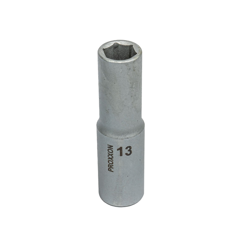 1/2" Tiefbett-Steckschlüsseleinsatz (Schlüsselweite: 10 - 24 mm wählbar, Hergestellt aus CrV-Stahl, lange Ausführung 79 mm)