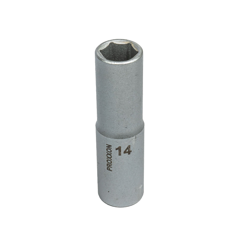 1/2" Tiefbett-Steckschlüsseleinsatz (Schlüsselweite: 10 - 24 mm wählbar, Hergestellt aus CrV-Stahl, lange Ausführung 79 mm)