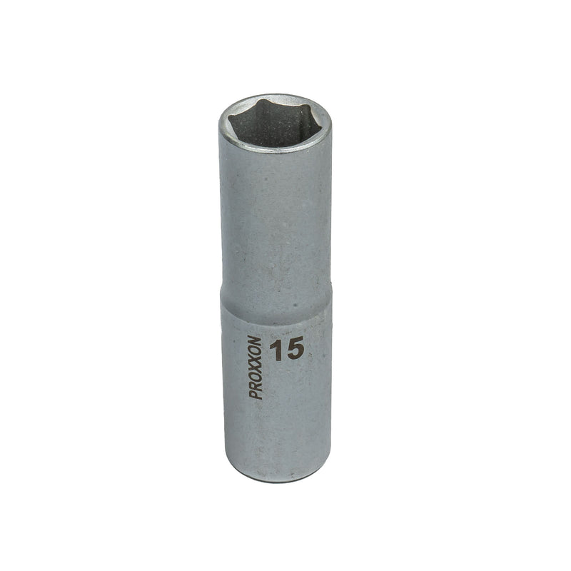 1/2" Tiefbett-Steckschlüsseleinsatz (Schlüsselweite: 10 - 24 mm wählbar, Hergestellt aus CrV-Stahl, lange Ausführung 79 mm)
