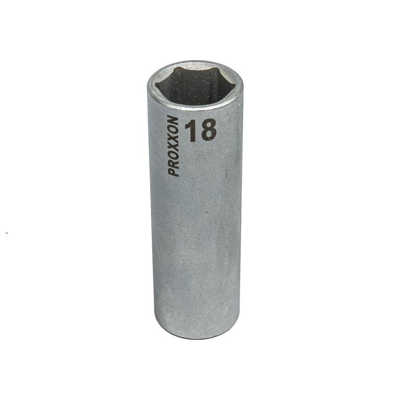 1/2" Tiefbett-Steckschlüsseleinsatz (Schlüsselweite: 10 - 24 mm wählbar, Hergestellt aus CrV-Stahl, lange Ausführung 79 mm)