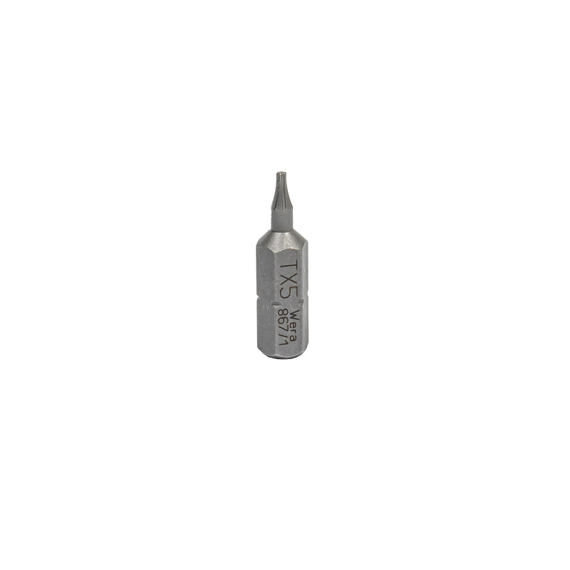 Torx Bits, Wählbar: T5 | T6 | T7 | T8 | T9 | T10 | T15 | T20 | T25 | T27 | T30 | T40 (TX Schrauberbits zähhart) 867/1