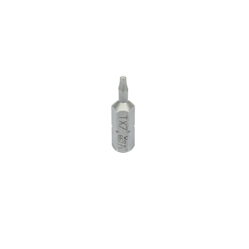 Torx Bits, Wählbar: T5 | T6 | T7 | T8 | T9 | T10 | T15 | T20 | T25 | T27 | T30 | T40 (TX Schrauberbits zähhart) 867/1