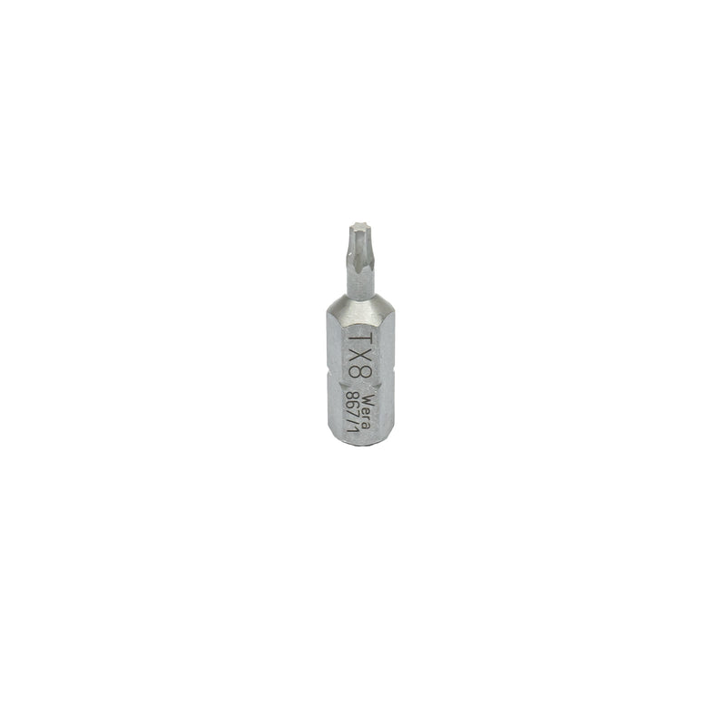 Torx Bits, Wählbar: T5 | T6 | T7 | T8 | T9 | T10 | T15 | T20 | T25 | T27 | T30 | T40 (TX Schrauberbits zähhart) 867/1