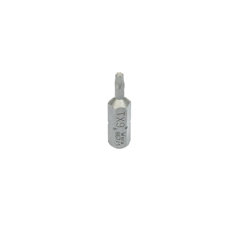 Torx Bits, Wählbar: T5 | T6 | T7 | T8 | T9 | T10 | T15 | T20 | T25 | T27 | T30 | T40 (TX Schrauberbits zähhart) 867/1