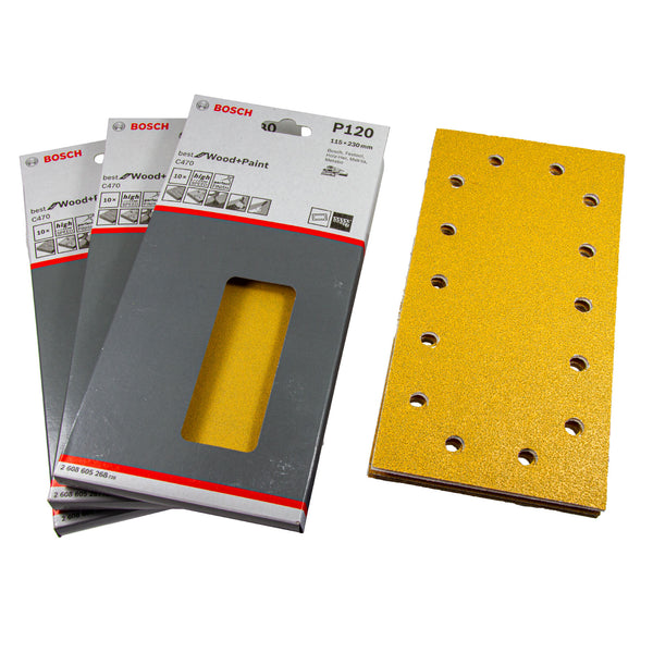 Schleifblatt C470, 115 x 230 mm, P40 - P400, 10er Pack, Holz & Farbe