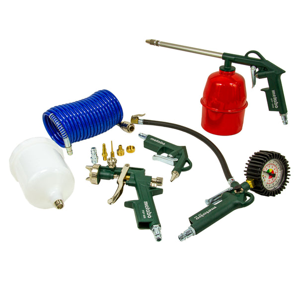 LPZ 7 Druckluft Werkzeug Set, verschiedene Pistolen, Reifenfüllmessgerät