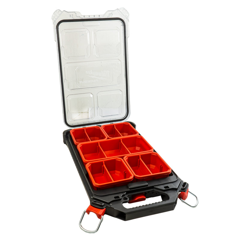 Packout Compact Slim Organiser inkl. 5 Sortierboxen (IP65 Schutzklasse, Transparenter Deckel, aus stoßfesten Polymeren)
