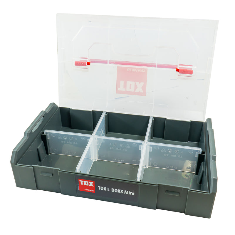L-Boxx Mini "TOX-Box" leer, Kleinteilebox bis 1,5 kg für Schrauben, Dübel usw.
