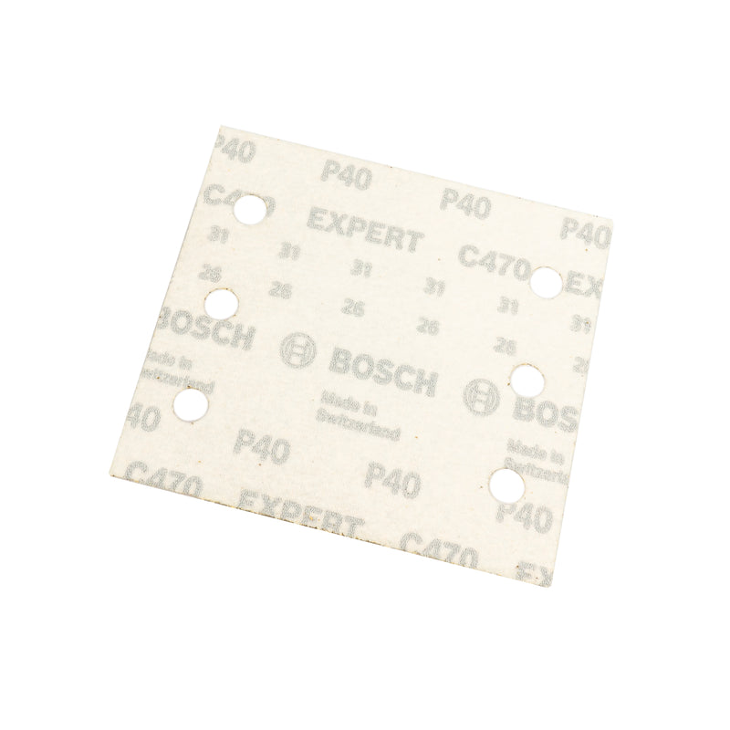 EXPERT C470 Schleifpapier 115 x 107 mm, P40 - P240 (10er Pack, für Hartholz & Farbe auf Holz, 6 Loch)