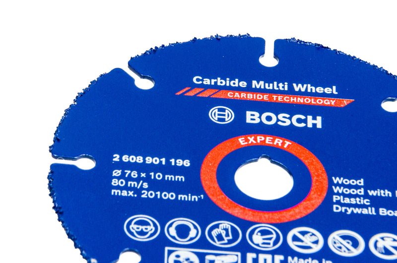 EXPERT Carbide Multi Wheel Ø 76 mm, Hartmetall Trennscheibe für verschiedene Materialien