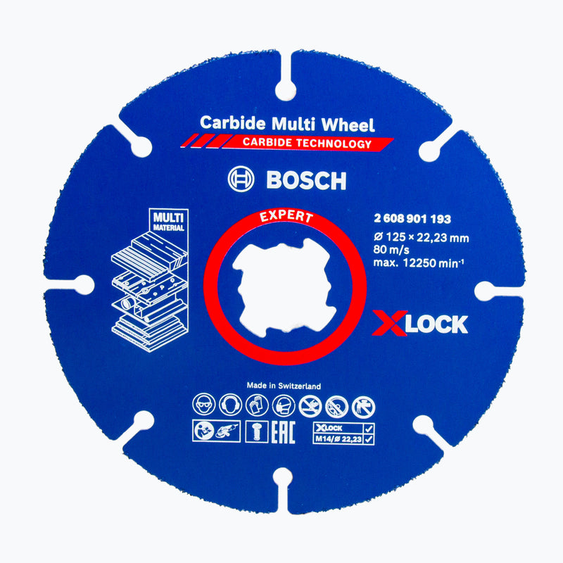 EXPERT Carbide Multi Wheel X-LOCK 125 mm, Hartmetall Trennscheibe für verschiedene Materialien