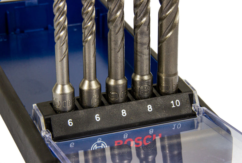 Bosch EXPERT SDS plus-7X | Stahlbeton 8 Ø | 5-tlg. 6 mm, 8 Bohren 10 | Set Hammerbohrer zum | in 6 Ideal