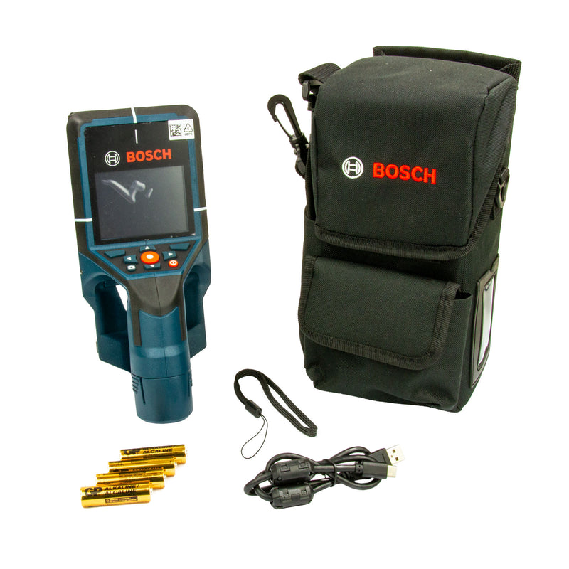 D-tect 200 C Wallscanner in Tasche, 4 x Batterie + Adapter, Kabel (Ortungsgerät bis 200 mm)