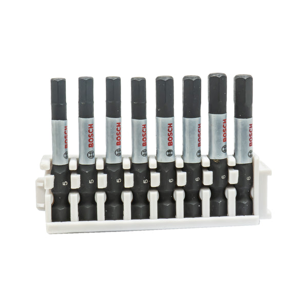 Impact Control Schrauber Bit Set (8-tlg., 4 x H5 / 4 x H6, Länge 50 mm, Pick & Click)