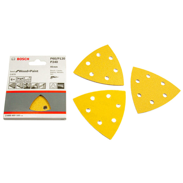 Schleifblatt Set C470, 93 mm, je 2 x P60 / P120 / P240, Best for Wood & Paint