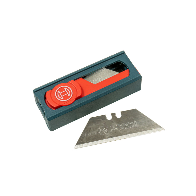 Universal Cuttermesser mit ausziehbarer Klinge & Klingenfach im Griff (Teppichmesser inkl. 13 Trapezklingen)
