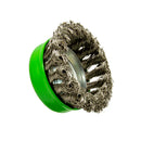 X-LOCK Topfbürste Ø 75 mm | 0.5 mm gezopfter rostfreier Stahldraht | Heavy for Inox