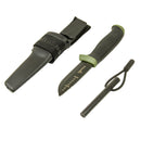 Survival Set: Outdoor Messer OK4 & Feuerstahl FS, inkl. Köcher mit Gürtelschnalle