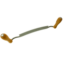 Zugmesser gebogen mit Holzheft, 250 mm Schneidenlänge, zum Entrinden