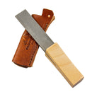 Axt Schärffeile mit Holzgriff und Lederschutz, Axe File, Made in Sweden