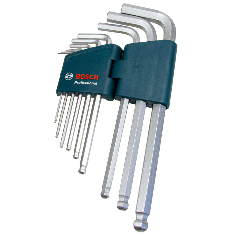 9-tlg. Stiftschlüssel-Set HEX 1.5 - 10 mm (Innensechskantschlüssel, Winkelschlüssel)