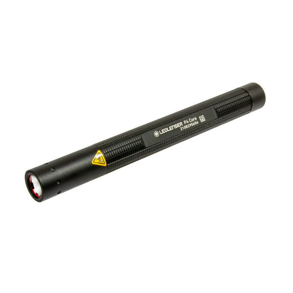 P4 CORE LED Taschenlampe, Stablampe mit max. 120 Lumen Leuchtkraft, Schwarz, inkl. Batterien