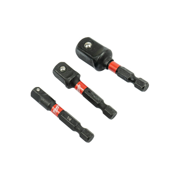 Shockwave Adapter Set 3-tlg. (1/4" | 3/8" | 1/2", Länge 50 mm, optimiert für Schlagschrauber)