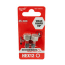 Shockwave Schrauberbit 1/4" für Schlagschrauber (Bits wählbar: TX | PH | PZ | HEX | SL | TX BO, Länge: 25 / 50 / 90 mm)