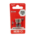 Shockwave Schrauberbit 1/4" für Schlagschrauber (Bits wählbar: TX | PH | PZ | HEX | SL | TX BO, Länge: 25 / 50 / 90 mm)