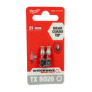 Shockwave Schrauberbit 1/4" für Schlagschrauber (Bits wählbar: TX | PH | PZ | HEX | SL | TX BO, Länge: 25 / 50 / 90 mm)