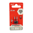 Shockwave Schrauberbit 1/4" für Schlagschrauber (Bits wählbar: TX | PH | PZ | HEX | SL | TX BO, Länge: 25 / 50 / 90 mm)