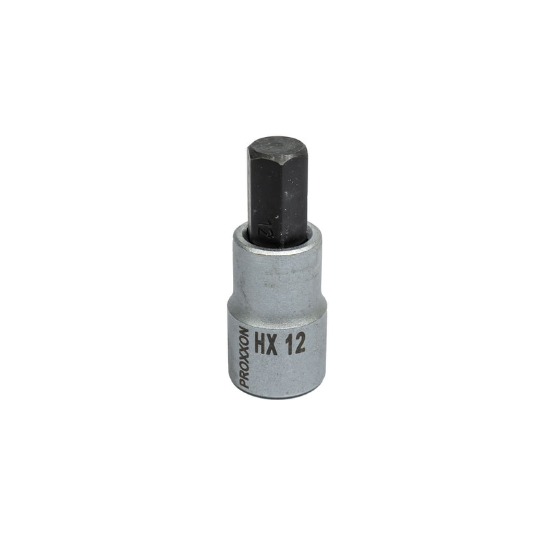 1/2" Innensechskant-Einsatz (HX 5 mm - HX 19 mm wählbar, Länge: 55 mm, Sockel aus CrV-Stahl)
