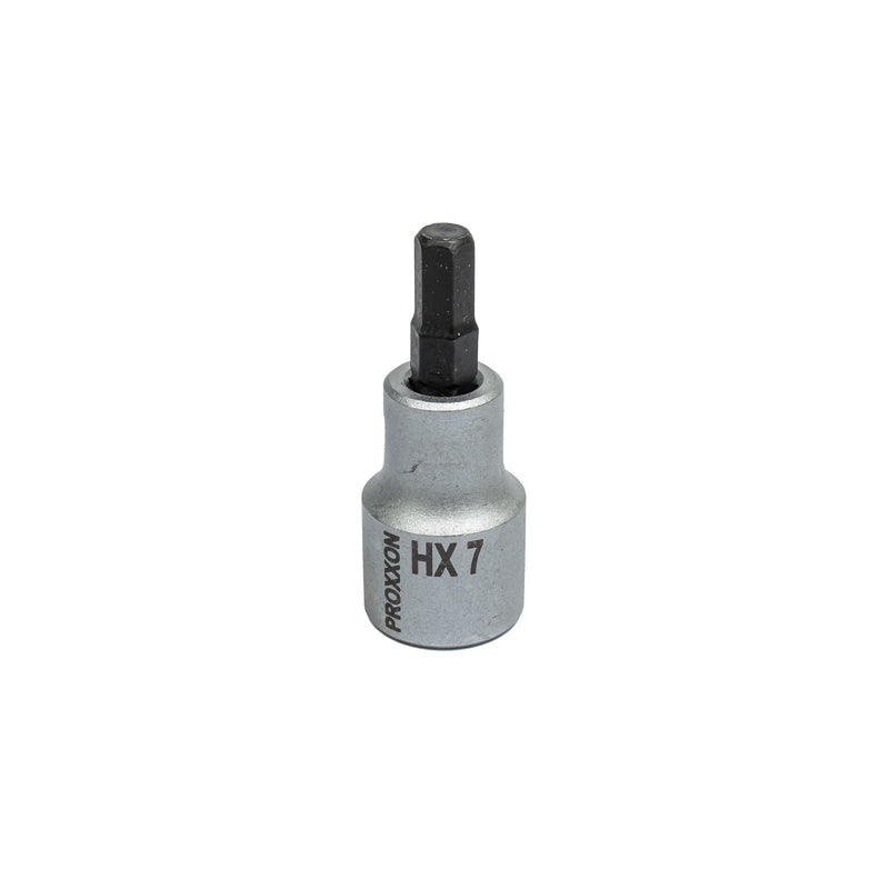 1/2" Innensechskant-Einsatz (HX 5 mm - HX 19 mm wählbar, Länge: 55 mm, Sockel aus CrV-Stahl)