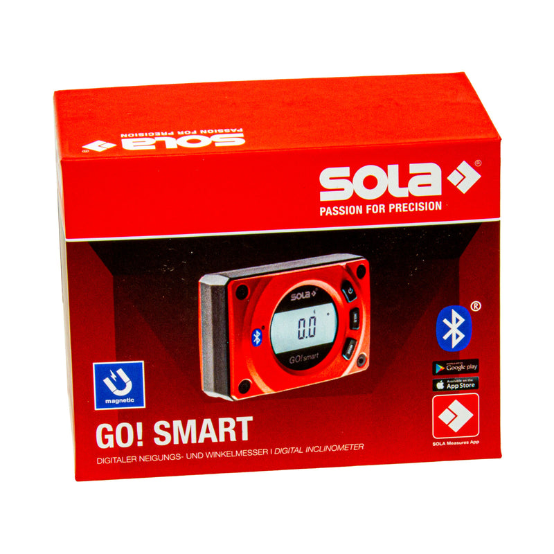 GO! smart Digitaler Neigungs- & Winkelmesser, Wasserwaage, mit Bluetooth