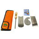 Ziehklingen Satz 4-teilig in Veloursleder-Etui